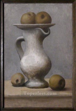 Still Life with Pitcher and Apples 1913 cubist Pablo Picasso Oil Paintings